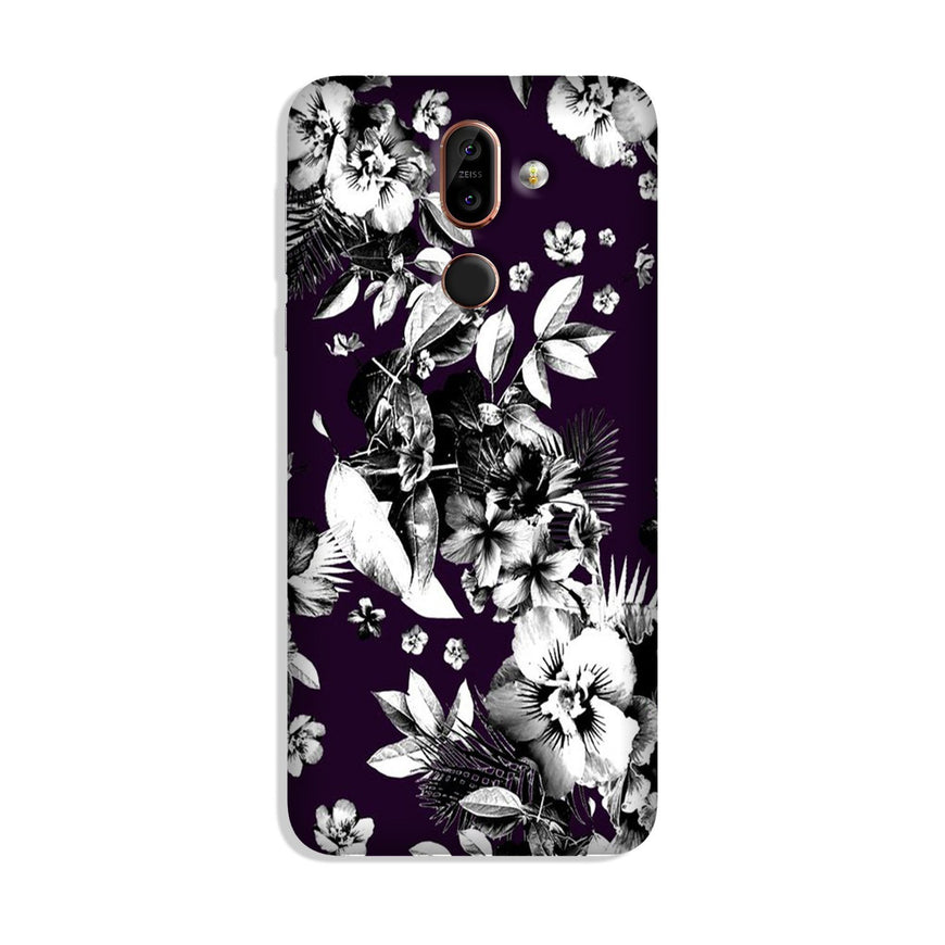white flowers Case for Nokia 8.1