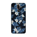 White flowers Blue Background2 Case for Nokia 8.1