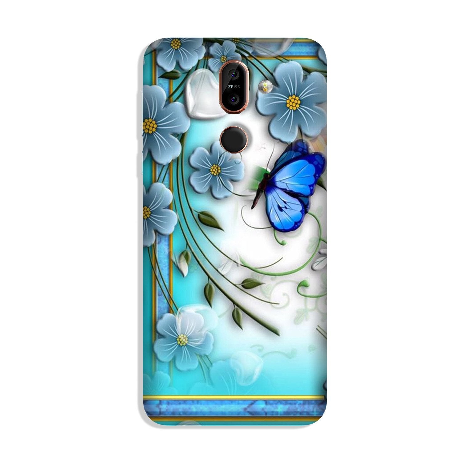 Blue Butterfly Case for Nokia 8.1