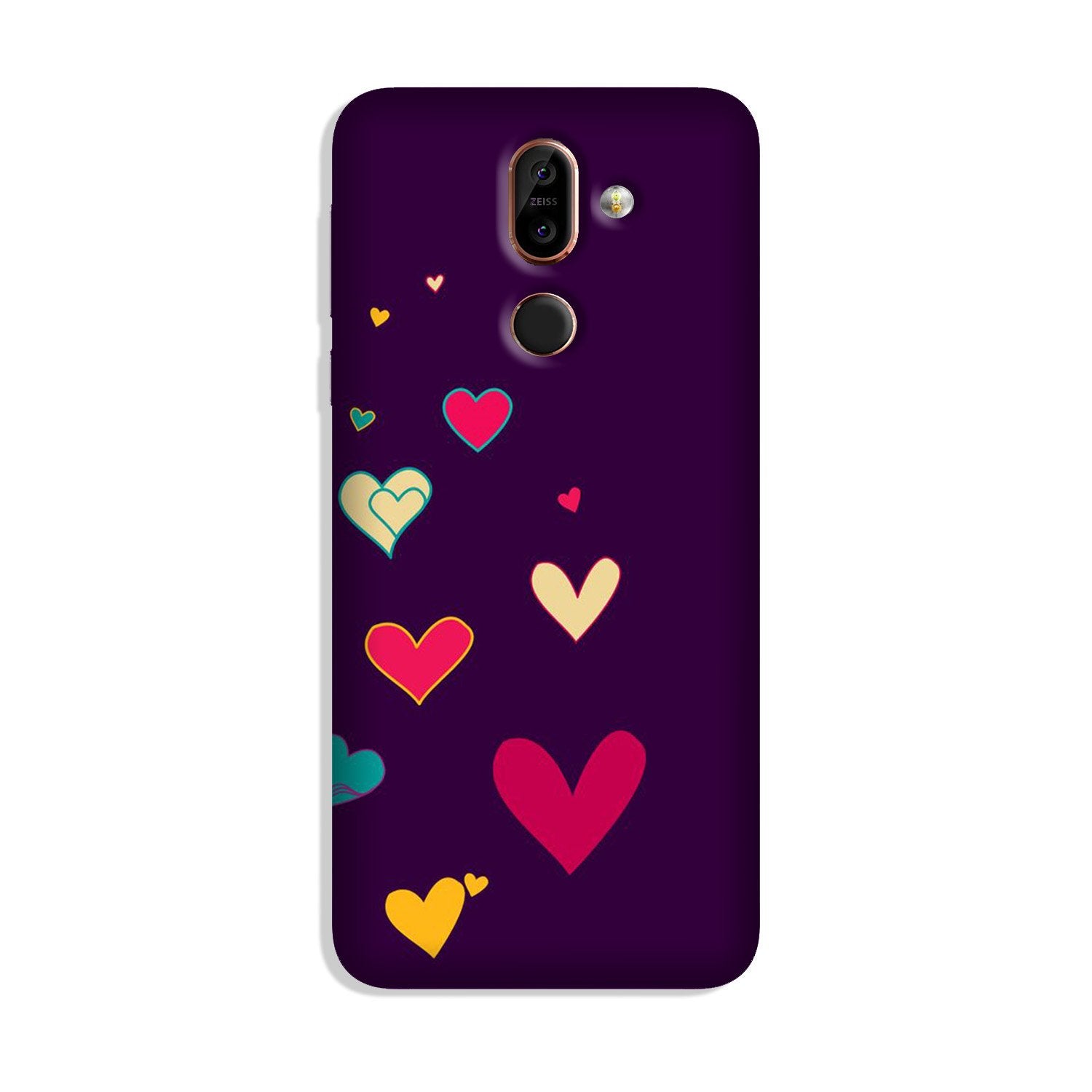 Purple Background Case for Nokia 8.1  (Design - 107)