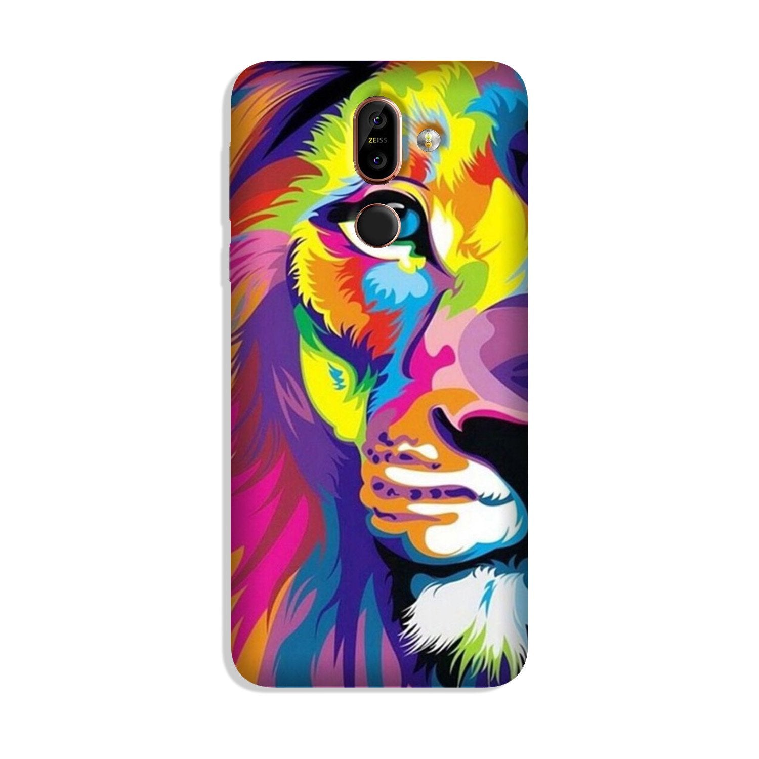 Colorful Lion Case for Nokia 8.1  (Design - 110)