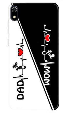 Love Mom Dad Mobile Back Case for Redmi 7A  (Design - 385)