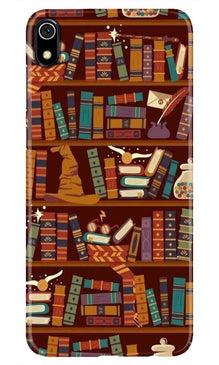 Book Shelf Mobile Back Case for Redmi 7A  (Design - 390)