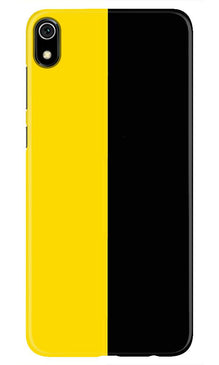 Black Yellow Pattern Mobile Back Case for Redmi 7A  (Design - 397)