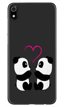 Panda Love Mobile Back Case for Redmi 7A  (Design - 398)