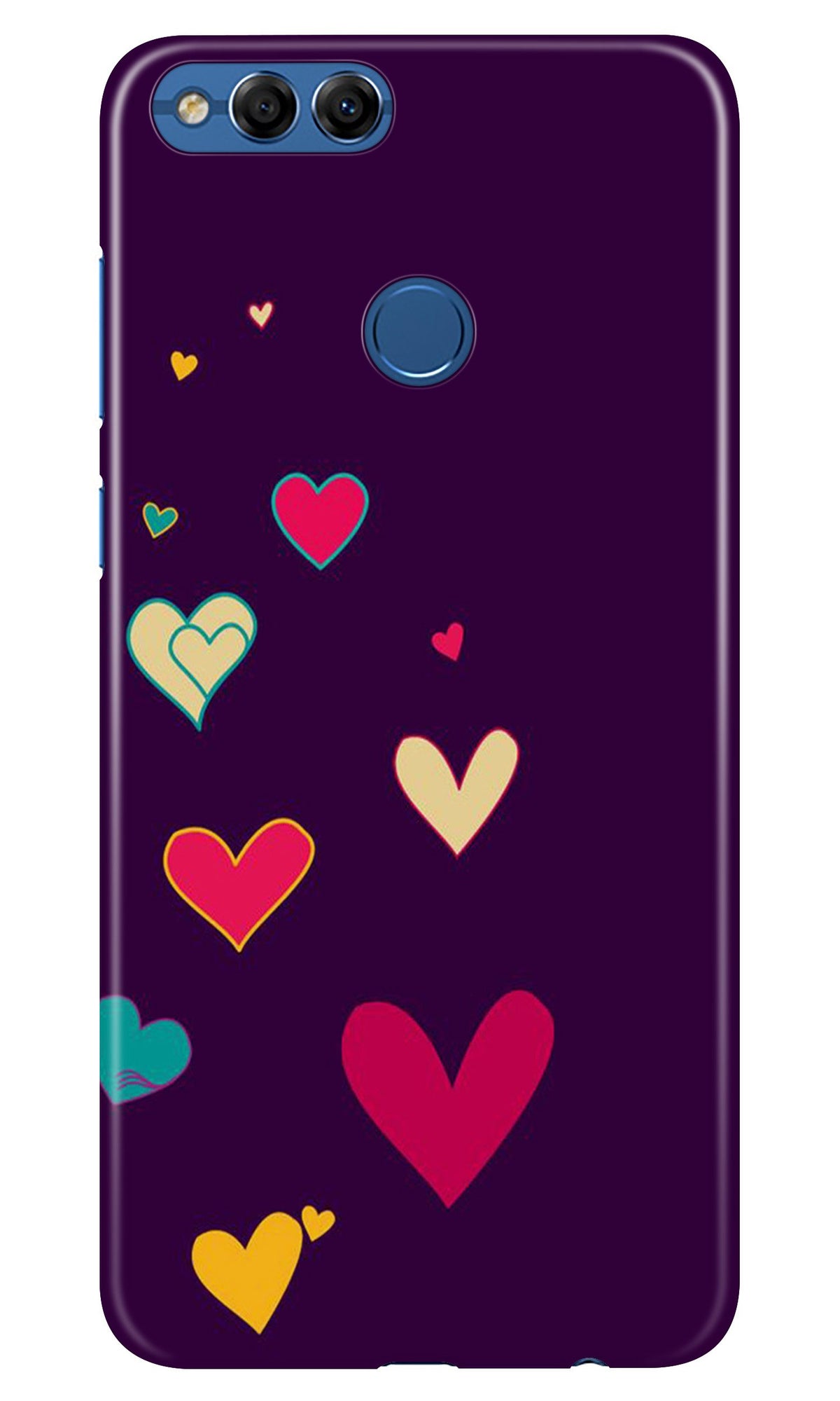 Purple Background Case for Huawei Honor 7C  (Design - 107)
