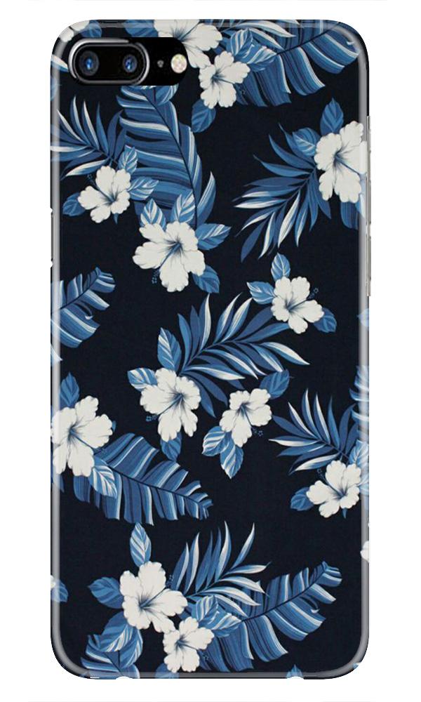 White flowers Blue Background2 Case for iPhone 7 Plus