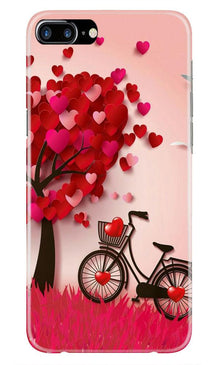 Red Heart Cycle Mobile Back Case for iPhone 7 Plus (Design - 222)