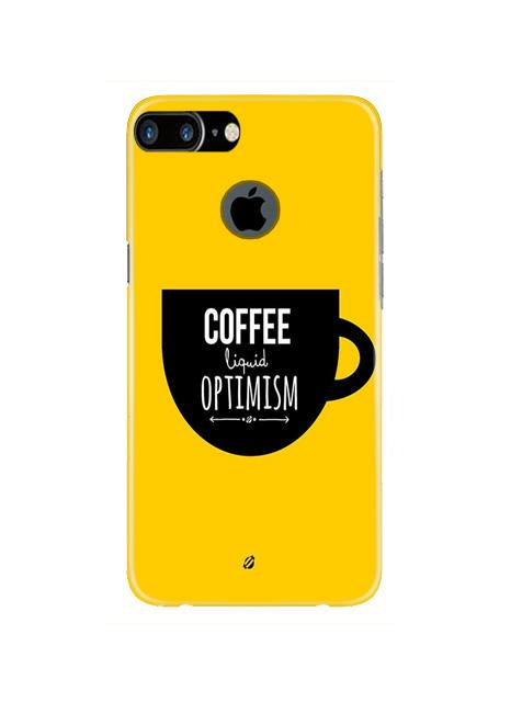 Coffee Optimism Mobile Back Case for iPhone 7 Plus Logo Cut  (Design - 353)