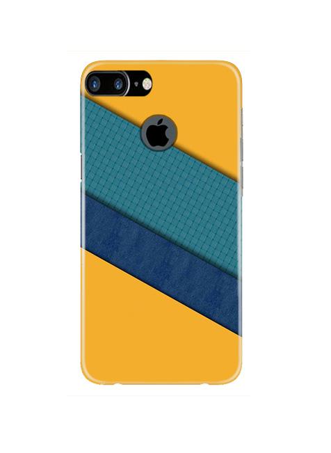 Diagonal Pattern Mobile Back Case for iPhone 7 Plus Logo Cut  (Design - 370)