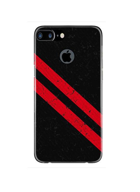 Black Red Pattern Mobile Back Case for iPhone 7 Plus Logo Cut  (Design - 373)