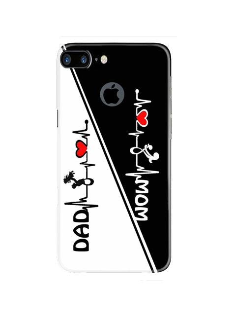 Love Mom Dad Mobile Back Case for iPhone 7 Plus Logo Cut  (Design - 385)