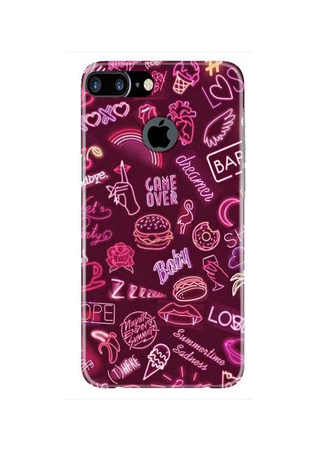 Party Theme Mobile Back Case for iPhone 7 Plus Logo Cut  (Design - 392)