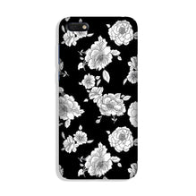 White flowers Black Background Case for Honor 7S