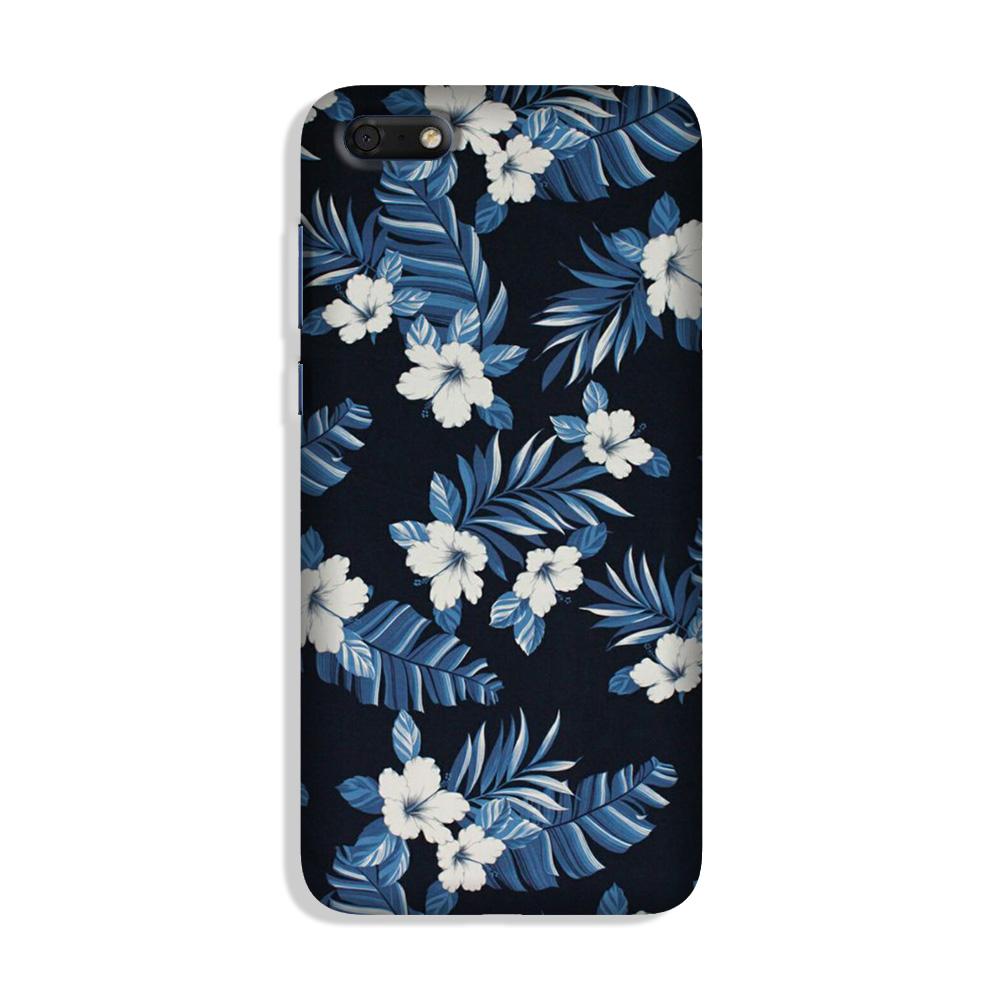 White flowers Blue Background2 Case for Honor 7S