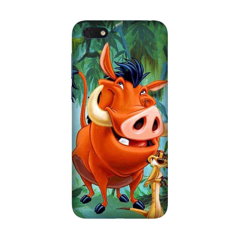 Timon and Pumbaa Mobile Back Case for Honor 7S (Design - 305)