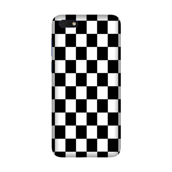 Black White Boxes Mobile Back Case for Honor 7S (Design - 372)