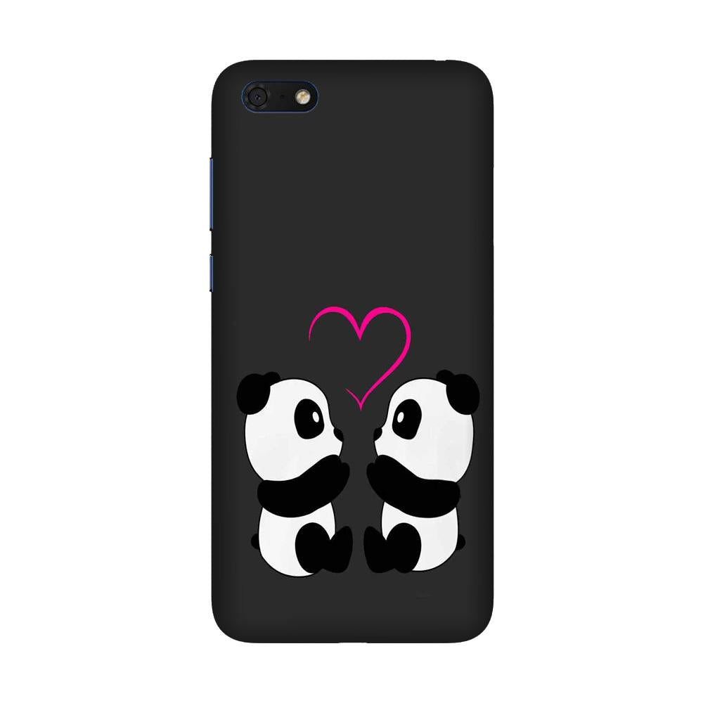 Panda Love Mobile Back Case for Honor 7S (Design - 398)