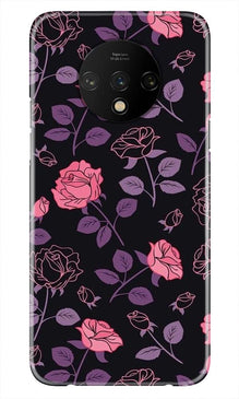 Rose Pattern Mobile Back Case for OnePlus 7T (Design - 2)