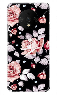 Pink rose Mobile Back Case for OnePlus 7T (Design - 12)