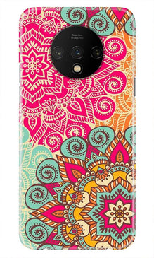 Rangoli art2 Mobile Back Case for OnePlus 7T (Design - 29)