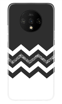 Black white Pattern2Mobile Back Case for OnePlus 7T (Design - 83)