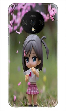 Cute Girl Mobile Back Case for OnePlus 7T (Design - 92)
