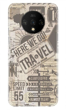 Travel Mobile Back Case for OnePlus 7T  (Design - 104)