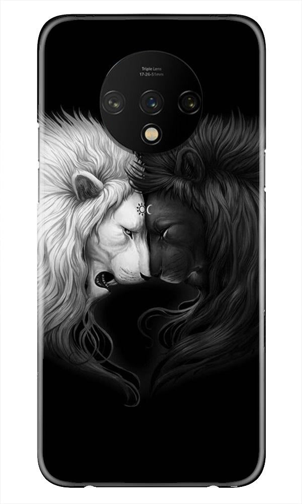Dark White Lion Case for OnePlus 7T  (Design - 140)