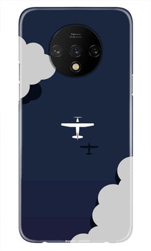 Clouds Plane Mobile Back Case for OnePlus 7T (Design - 196)