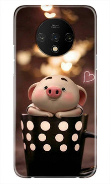 Cute Bunny Mobile Back Case for OnePlus 7T (Design - 213)
