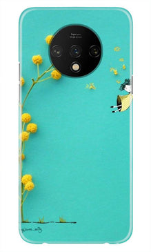 Flowers Girl Mobile Back Case for OnePlus 7T (Design - 216)