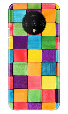 Colorful Square Mobile Back Case for OnePlus 7T (Design - 218)
