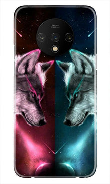 Wolf fight Mobile Back Case for OnePlus 7T (Design - 221)