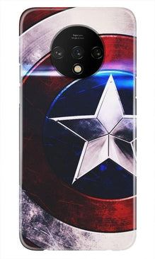 Captain America Shield Mobile Back Case for OnePlus 7T (Design - 250)