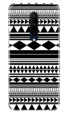 Black white Pattern Mobile Back Case for OnePlus 7T pro (Design - 5)