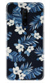 White flowers Blue Background2 Case for OnePlus 7T pro