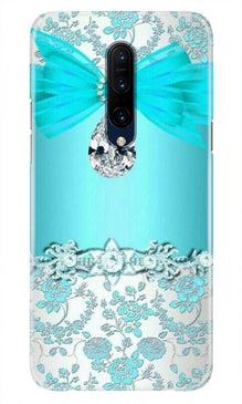 Shinny Blue Background Mobile Back Case for OnePlus 7T pro (Design - 32)