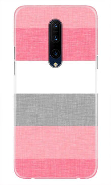 Pink white pattern Mobile Back Case for OnePlus 7T pro (Design - 55)