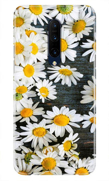 White flowers2 Mobile Back Case for OnePlus 7T pro (Design - 62)
