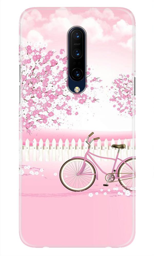 Pink Flowers Cycle Case for OnePlus 7T pro(Design - 102)