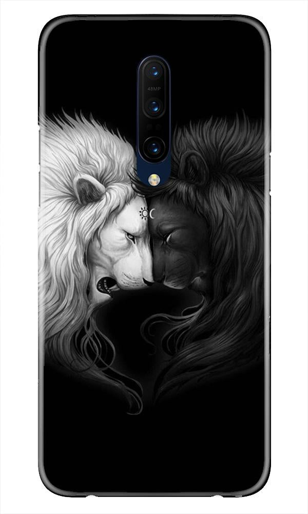 Dark White Lion Case for OnePlus 7T pro  (Design - 140)