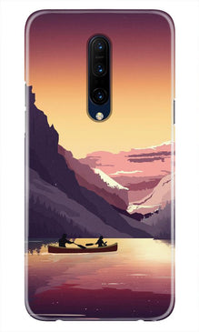 Mountains Boat Mobile Back Case for OnePlus 7T pro (Design - 181)