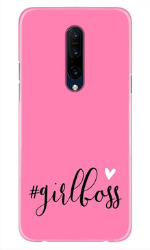 Girl Boss Pink Mobile Back Case for OnePlus 7T pro (Design - 269)