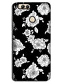 White flowers Black Background Case for Mi A1