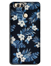 White flowers Blue Background2 Case for Mi A1