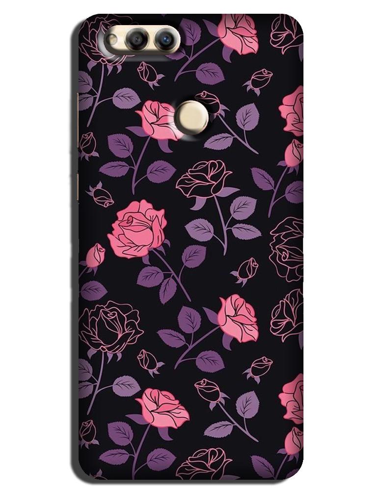 Rose Black Background Case for Honor 7X