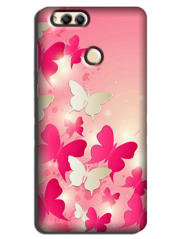 White Pick Butterflies Case for Mi A1