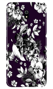 white flowers Mobile Back Case for Xiaomi Redmi 8A (Design - 7)