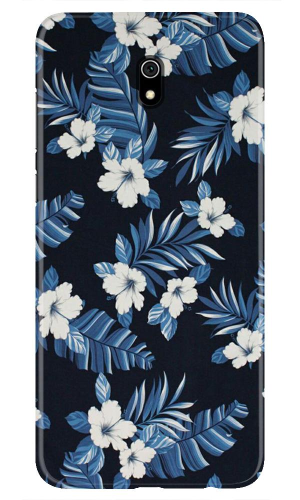 White flowers Blue Background2 Case for Xiaomi Redmi 8A